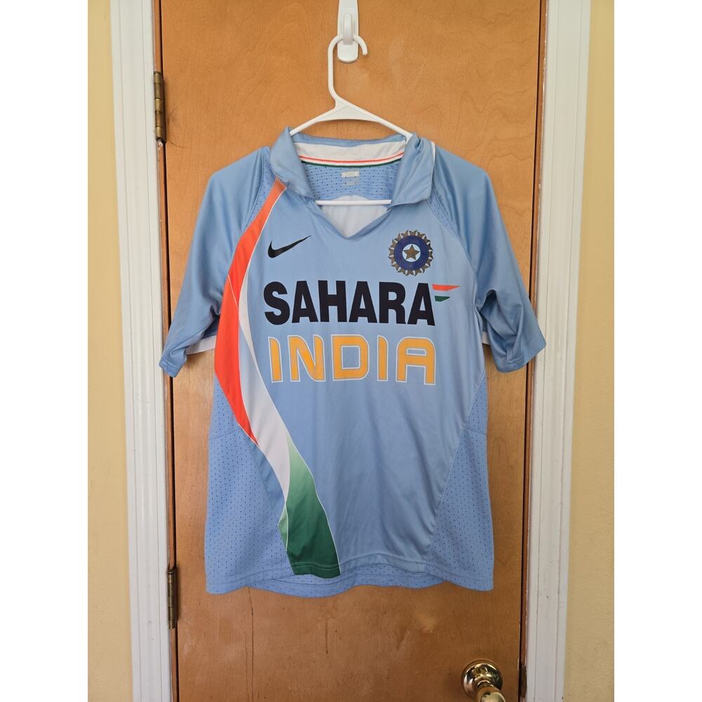 India National Team Jersey Mens S Blue Cricket Sahara Dri-Fit BCCI Nike
